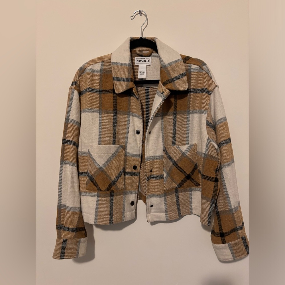 Oversized plaid shacket